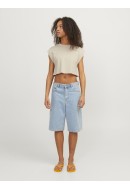 Women T-shirt Jjxx Jxzoe Sl Rlx Short Feather Gray