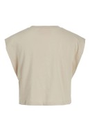 Women T-shirt Jjxx Jxzoe Sl Rlx Short Feather Gray