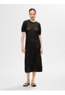 Dress Selected Slfvinna Long Knit Black