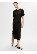 Dress Selected Slfvinna Long Knit Black