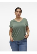 Women T-shirt Vero Moda Curve Vmfilli V-Neck Laurel Wreath