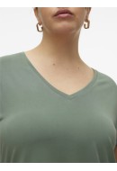 Women T-shirt Vero Moda Curve Vmfilli V-Neck Laurel Wreath