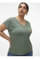 Women T-shirt Vero Moda Curve Vmfilli V-Neck Laurel Wreath