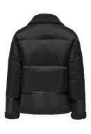 Women Jacket Only Onlmelinda Bonded Puffer Black/Black Fur