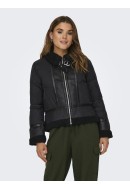 Women Jacket Only Onlmelinda Bonded Puffer Black/Black Fur