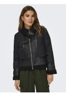 Geaca Dama Only Onlmelinda Bonded Puffer Black/Black Fur