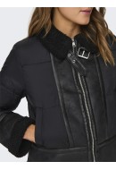 Geaca Dama Only Onlmelinda Bonded Puffer Black/Black Fur