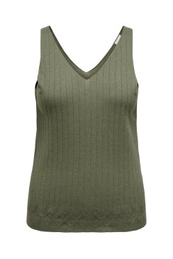 Maieu Dama Only Carmakoma Carmaisa Life V-Neck Kalamata