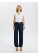 Maieu Dama Selected Slfberta Bellis V-Neck Bright White