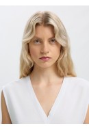 Maieu Dama Selected Slfberta Bellis V-Neck Bright White