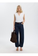 Maieu Dama Selected Slfberta Bellis V-Neck Bright White
