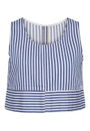 Maieu Dama Pieces Pckamma Denim Mazarine Blue Stripes Cloud Dancer