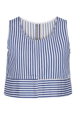 Maieu Dama Pieces Pckamma Denim Mazarine Blue Stripes Cloud Dancer