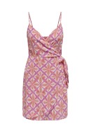 Rochie Only Onlalma Life Poly Isa Wrap Sachet Pink Marley