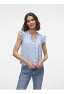 Camasa Dama Vero Moda Vmkaori Sl Comflower Blue/Cloud Dancer