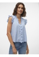 Camasa Dama Vero Moda Vmkaori Sl Comflower Blue/Cloud Dancer