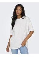 Tricou Dama Only Onlmay Life Oversize White