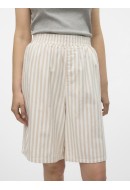 Pantaloni Scurti Dama Vero Moda Vmgry Hr Long Pumice Stone Stripes Snow White