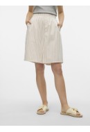 Pantaloni Scurti Dama Vero Moda Vmgry Hr Long Pumice Stone Stripes Snow White