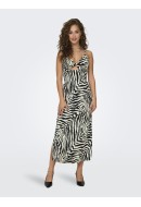 Rochie Only Onliris Thalia Strap Midi Cloud Dancer /Black Zebra