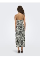 Rochie Only Onliris Thalia Strap Midi Cloud Dancer /Black Zebra