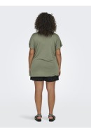 Women Blouse Only Carmakoma Carketty Life Mix Deep Lichen Green /Animal