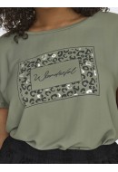 Women Blouse Only Carmakoma Carketty Life Mix Deep Lichen Green /Animal