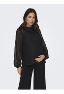 Women Blouse Only Olmpolina Lace Black