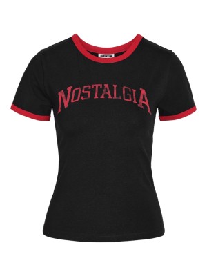 Tricou Dama Noisy May Nmkatinka Black Print Nostalgia