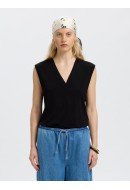 Maieu Dama Selected Slfberta Bellis V-Neck Black