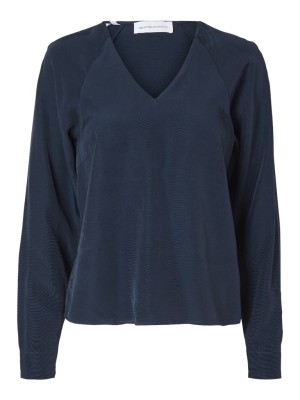 Bluza Dama Selected Slflouis Cowl Dark Sapphire