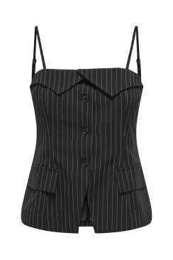 Maieu Dama Only Onlalisso Strap Pinstripe Pnt Black/Pinstripe