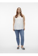 Bluza Dama Vero Moda Curve Vmcelva New V-Nweck Snow White