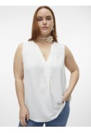 Bluza Dama Vero Moda Curve Vmcelva New V-Nweck Snow White