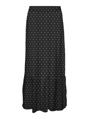 Fusta Vero Moda Curve Vmcbumpy Long Black Snow White Dots