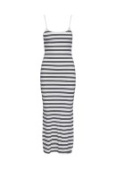 Rochie Pieces Pcamanda Midi Strap Bright White Stripes Black
