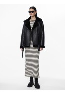 Fusta Pieces Pcjuna Hw Ankle Cloud Dancer/Brown