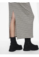 Fusta Pieces Pcjuna Hw Ankle Cloud Dancer/Brown