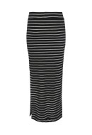 Fusta Pieces Pcfolly Hw Ankle Black/White