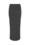 Fusta Pieces Pcfolly Hw Ankle Black/White