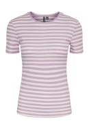 Tricou Dama Pieces Pcruka Pink Lavander/Cloud Dancer
