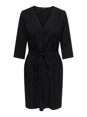 Dress Jacheline De Young Jdyditte-Divya 3/4 Belt Shirt Black Denim