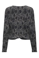 Women Blouse Jacqueline De Young Jdysienna Knot Black Animal