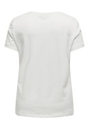 Tricou Dama Only Carmakoma Carlydia Life V-Neck Cloud Dancer