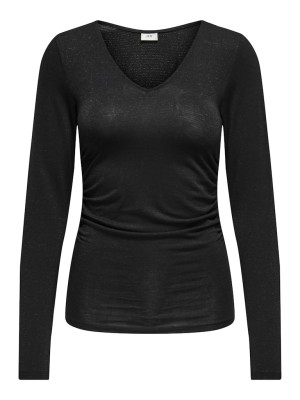 Bluza Dama Jacqueline De Young Jdykaiser Glitter V-Neck Black