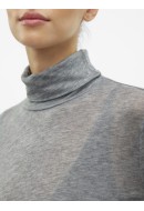 Women Blouse Vero Moda Vmisadora Rollneck Medium Grey Melange