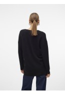 Pulover Dama Vero Moda Vmgold Roll Long V-Neck Black