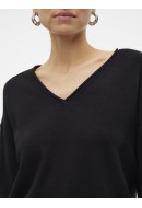 Pulover Dama Vero Moda Vmgold Roll Long V-Neck Black