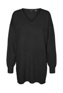 Pulover Dama Vero Moda Vmgold Roll Long V-Neck Black