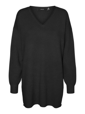 Pulover Dama Vero Moda Vmgold Roll Long V-Neck Black